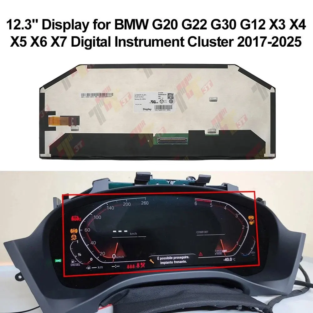 12,3"-Display für BMW X3 X4 X5 X6 X7 G20 G22 G30 G12 Digitales Instrumentencluster – Detail 2