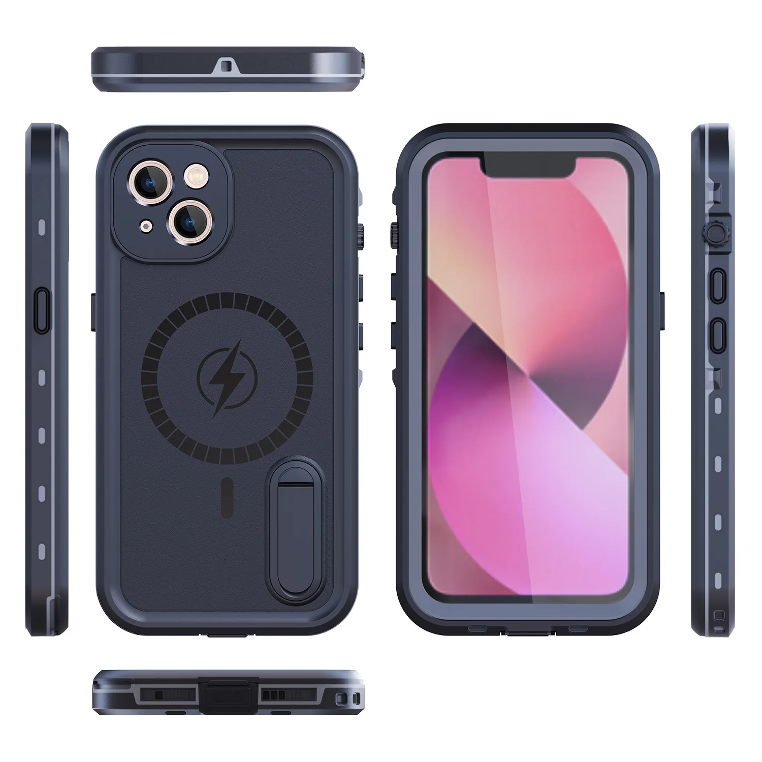 

Водонепроницаемый чехол для iPhone 13 13PRO MAX для дайвинга на открытом воздухе, усиленный противоударный защитный чехол с магнитной зарядкой