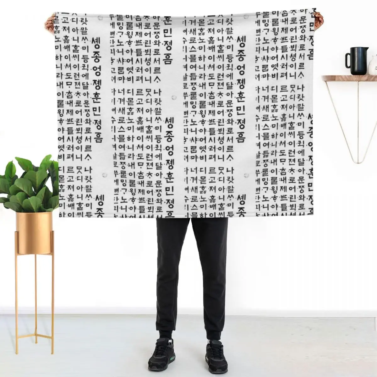???? Hunminjeongeum (The first Korean Document) Throw Blanket Hair Hairys Blankets For Sofas Kid'S Bed Blankets