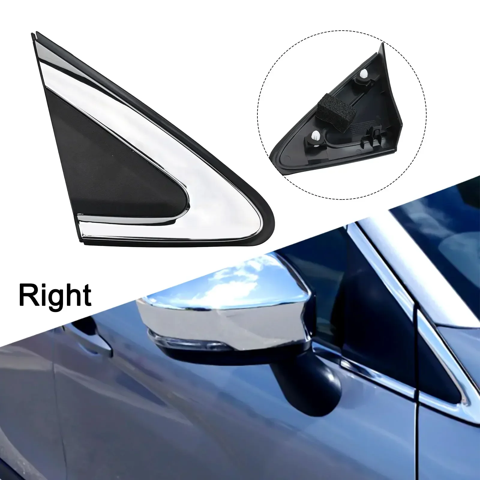 

Replacement Trim Right Mirror Trim Car Maintenance Mirror Corner Cover Trim Side Mirror Single Piece Part Direct Replacement Fit