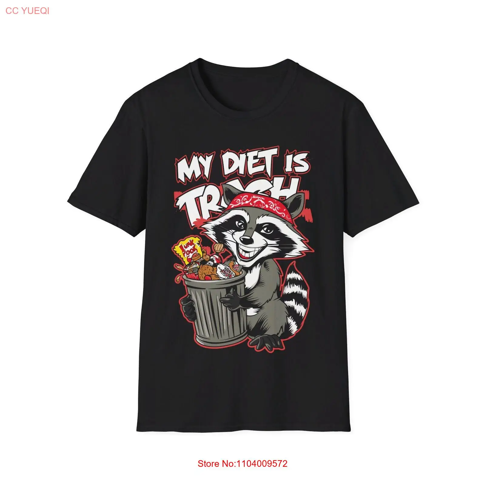 My Diet Is Trash Raccoon Funny Trash Panda Food Oddly Specific Meme Gift Shirt