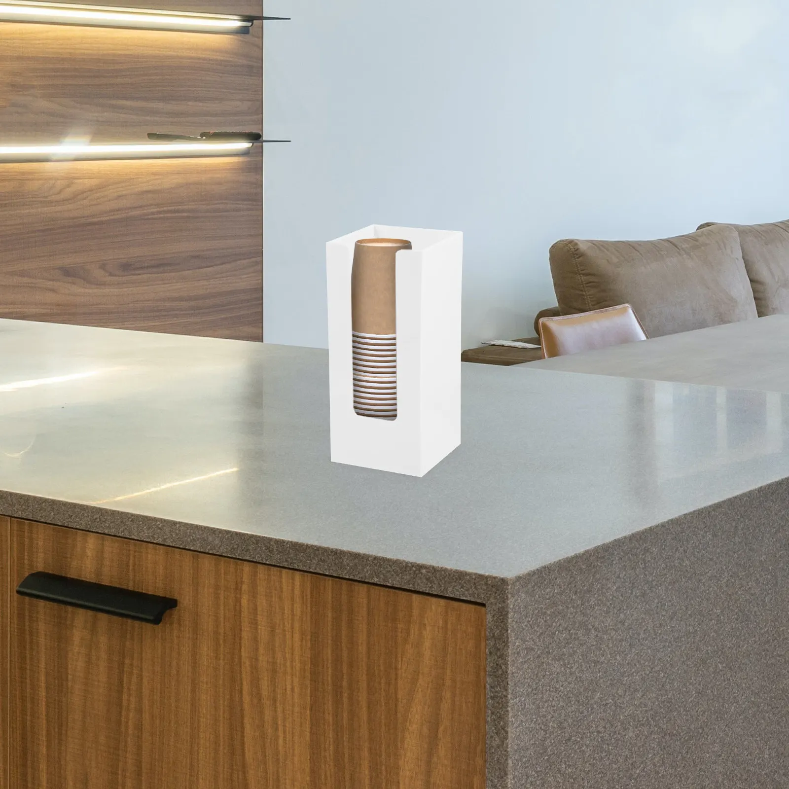 

Диспенсер для бумажных стаканчиков для дома, легкий, настенный, с клейким креплением, удобный для любого помещения, для одноразовых стаканчиков