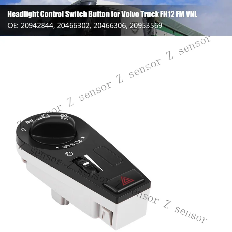Z+ Headlight Control Button Headlight Lamp Control Switch Button For Truck