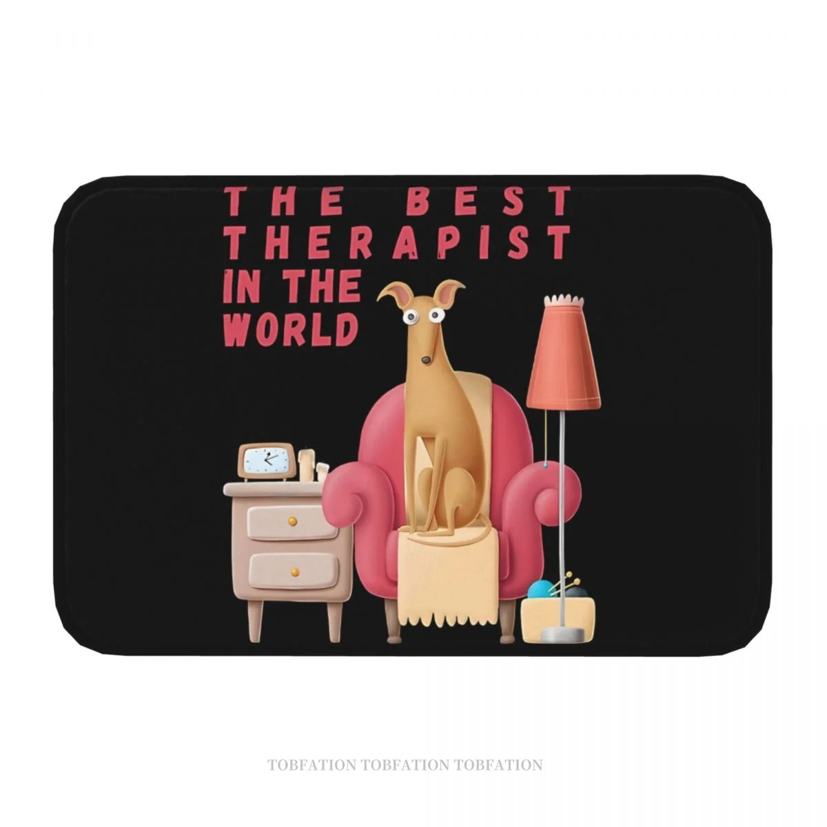 Greyhound Ears Dogs Bathroom Non-Slip Carpet The Best Therapist In The World Has 4 Legs Bedroom Mat Doormat Home Decoration Rug