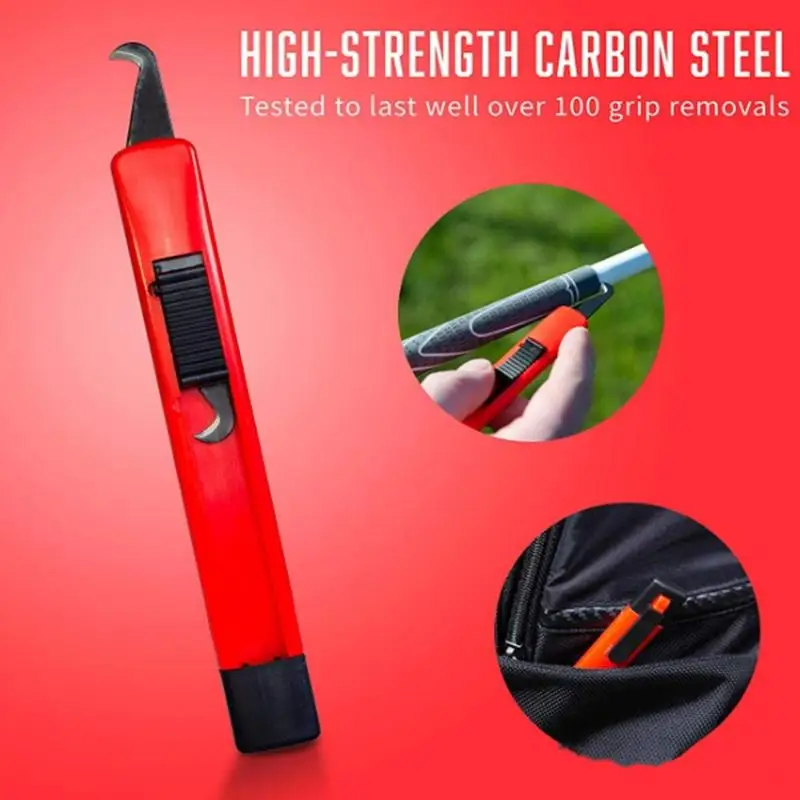 2pcs Golf Retractable Hook Bladed Knife Portable Tool For Re-gripping Golf Clubs Golf Accessories High Strength Carbon Steel