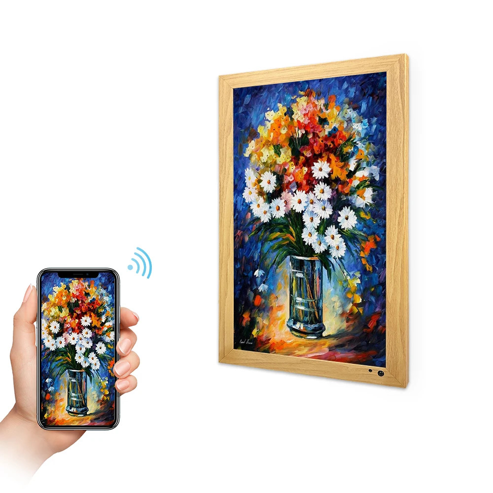 Wholesale 21.5 inch wifi 2k hd wall video digital photo frame LCD IPS screen moldura digital picture