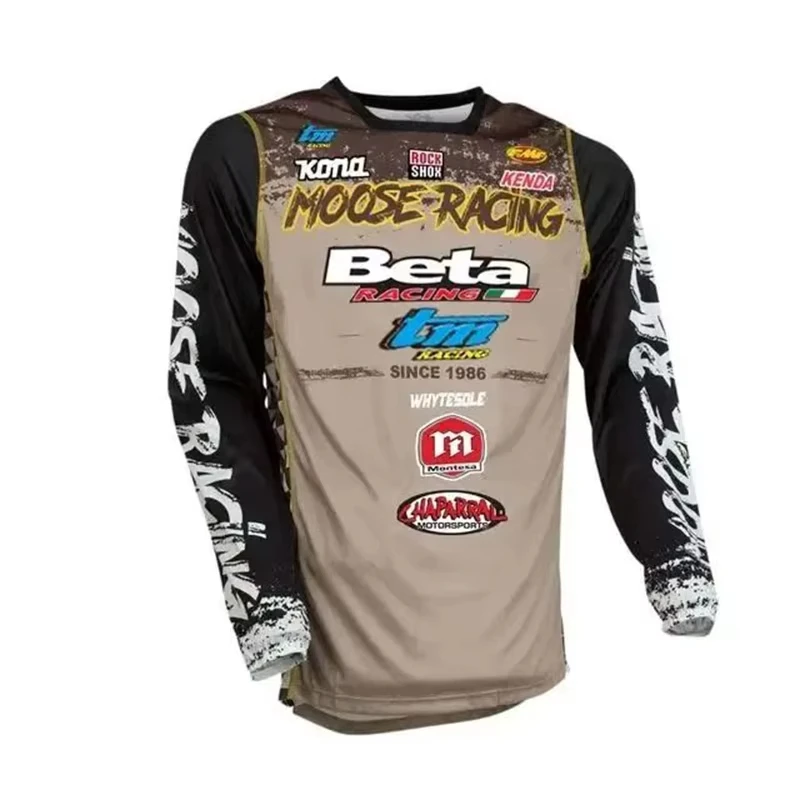 LANGÄRMELIGES T-SHIRT FÜR HERREN, MOTOCROSS-FAHRJERSEY, MOUNTAINBIKING, OUTDOOR-SPORT, FITNESS-HEMD, LOCKERE KLEIDUNG