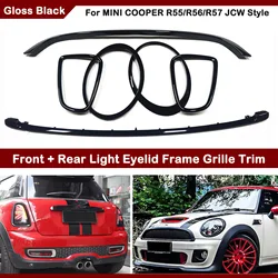 Grille Grill Trim & Front Head Light Headlight & Rear Lamp Frame Cover Auto Part For MINI COOPER R55/R56/R57 2007-2015 JCW Style