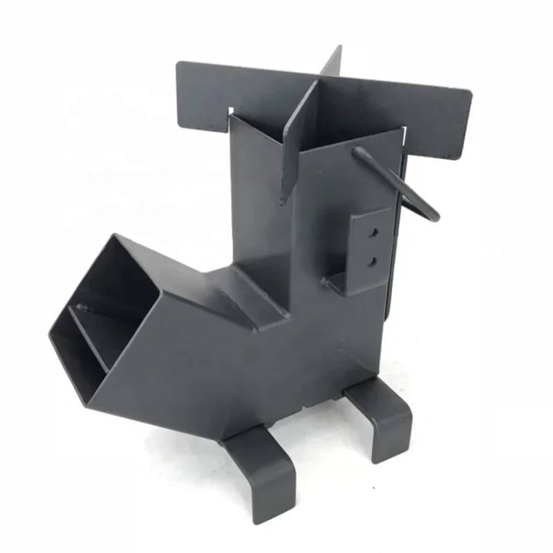 

Outdoor Camping Portable Rocket Stove Square with Large Fuel Chamber