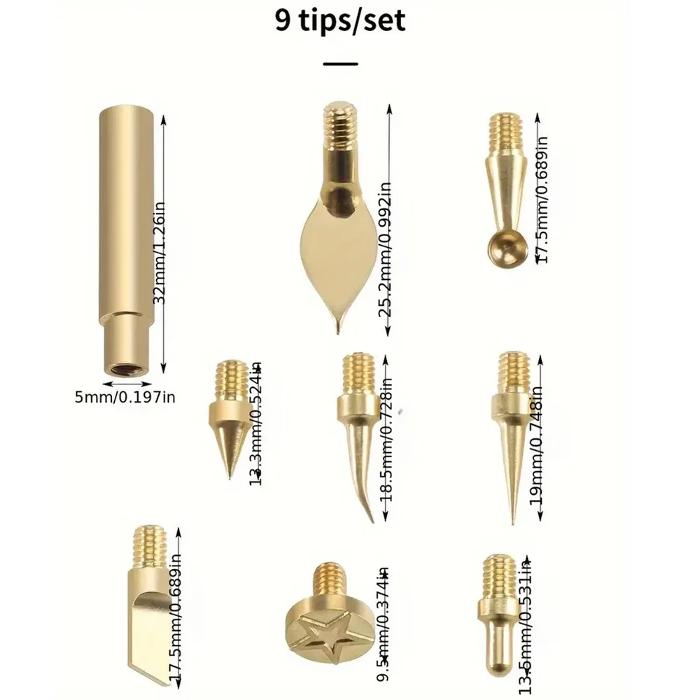 3D Printing Accessories Prints Finished Brass Trimming Head: 8Pcs Trimmer Head with 1Pcs Connector Threaded Mating Design
