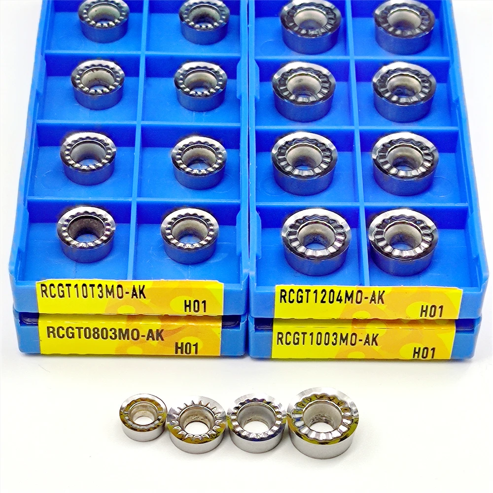 

Carbide Blade RCGT1003 RCGT10T3 RCGT1204 RCGT08T2 MO AK H01 for CNC Machining RCGT 1003 10T3 1204 08T2 Milling Cutter