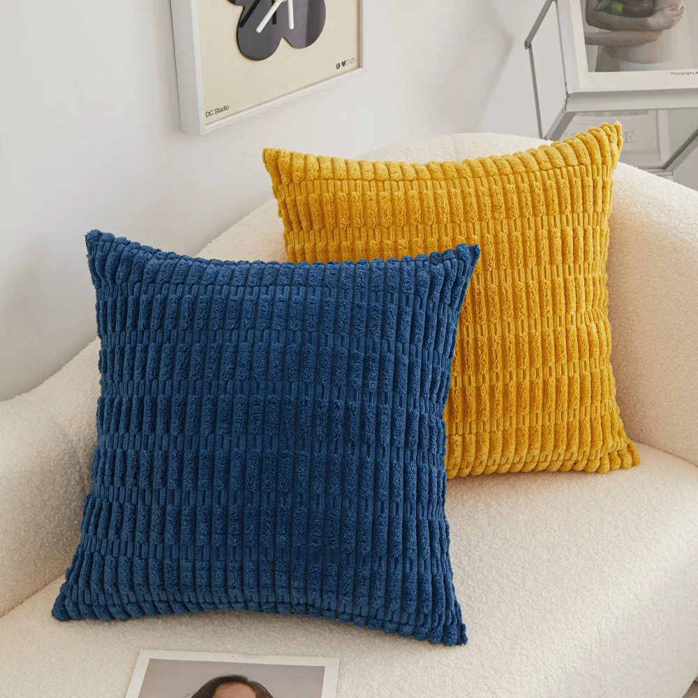 Luxus nordischen Stil Büro Sofa Wurfkissen quadratischen Mais Samt Kissenbezug Lendenkissen Wohnzimmer Kissen Kissen Pad Abdeckung