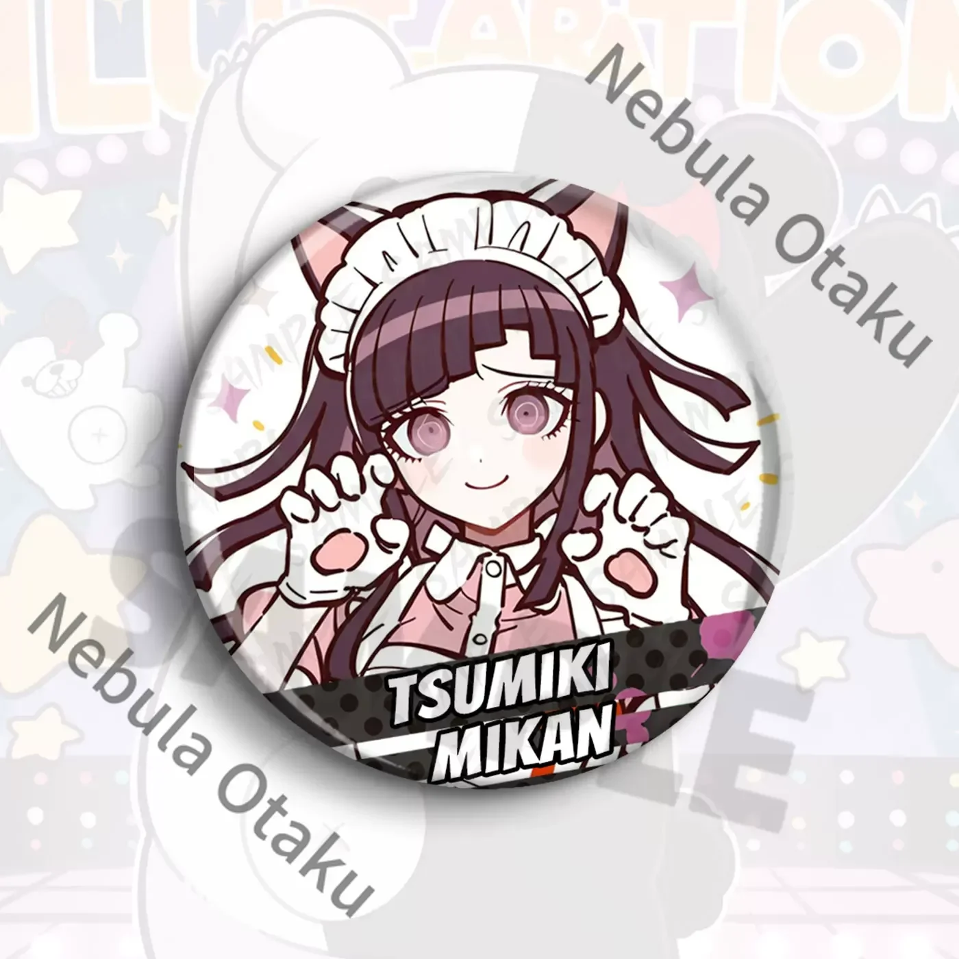 Danganronpa Monokuma Kirigiri Kyoko Badge Tinplate Badges Desktop Ornament Cosplay Colleagues Anime Peripheral Souvenir Gifts