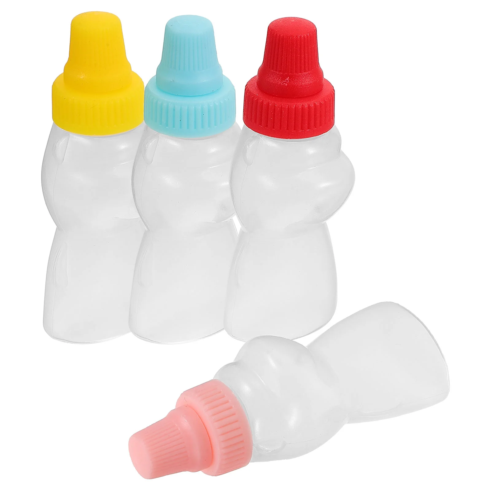 4 Pcs Sauce Bottle Condiment Squeeze Bottles Salad Dressing Tiny Containers Soy Mini