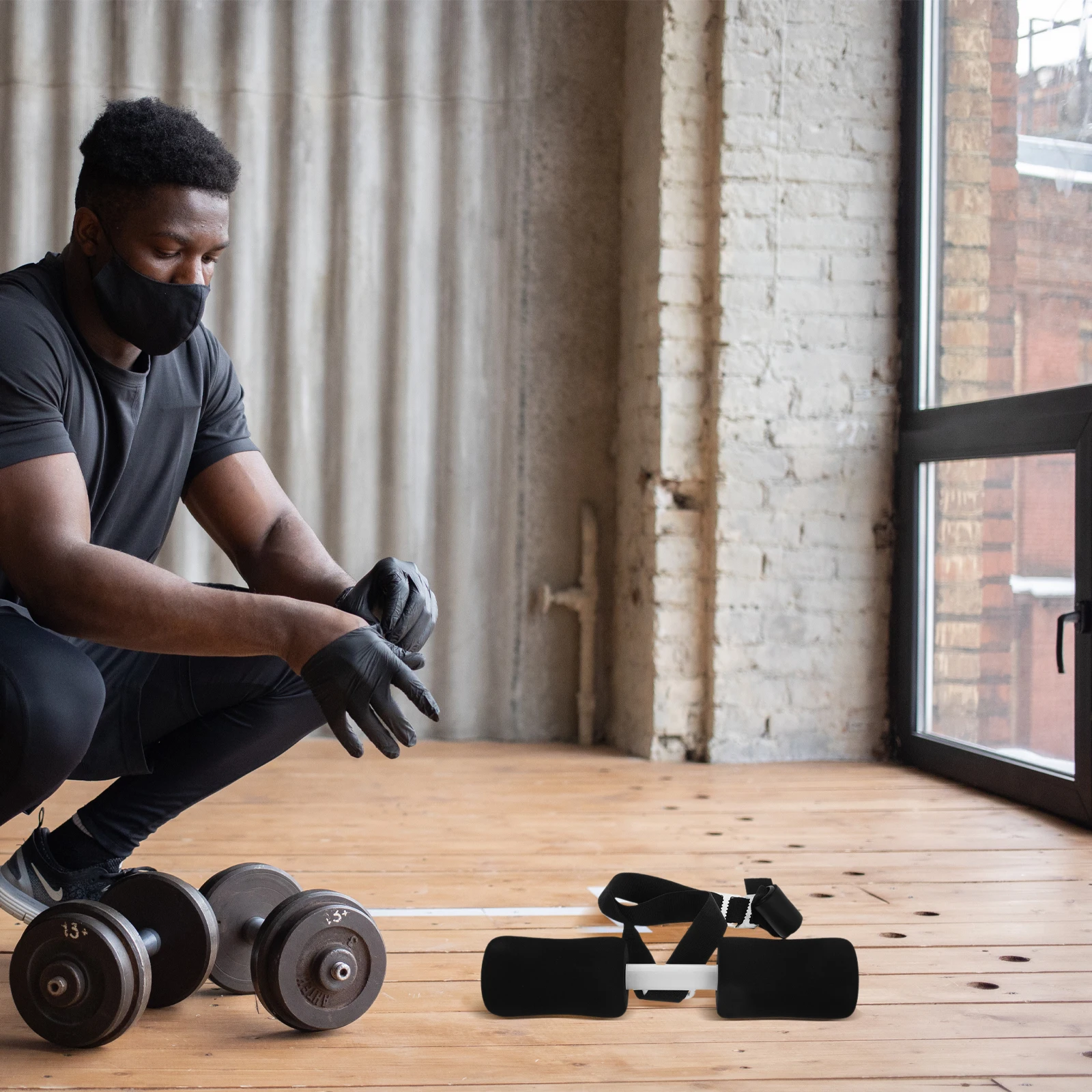 

Yoga Fitness Equipment Adjustable Sit-Up Assistant Device Portable Ab Training Bar For Home Workout Compact Belly Fitness Tool