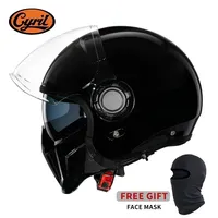 Open Face Motorcycle Helmet Double Lens Modular Helmet DOT ECE APPROVED CYRIL OP12A Retro Moto Helmets