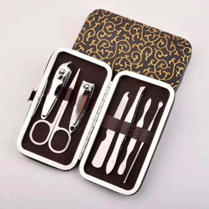 7PCS Creative Smiley Nail Tools Fitting Nail Shape Easy Trimming Nail Clippers Nail Scissors Set Special Trimming Tools