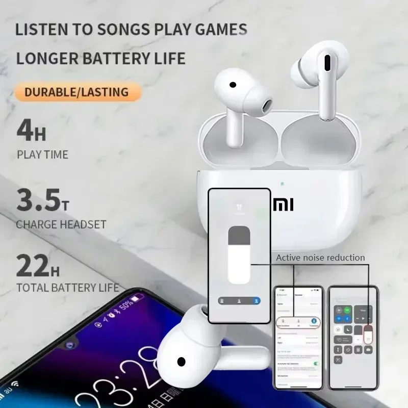 Xiaomi Auricolare wireless TWS Bluetooth5.3 Auricolare In-Ear Auricolari Touch Control ANC Cuffie con cancellazione del rumore con microfono per il telefono