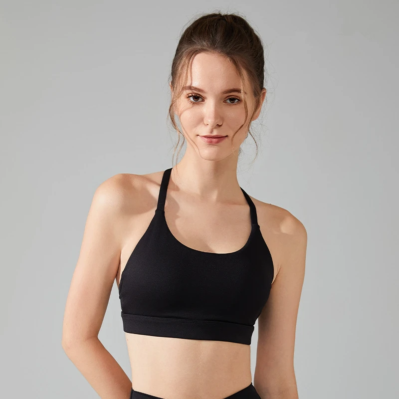 

Women Sport Bras Push Up Yoga Bra Thin Straps Workout Underwear Running Tank Tops With Pad Quick Dry Gym Fitness Vest Brassiere