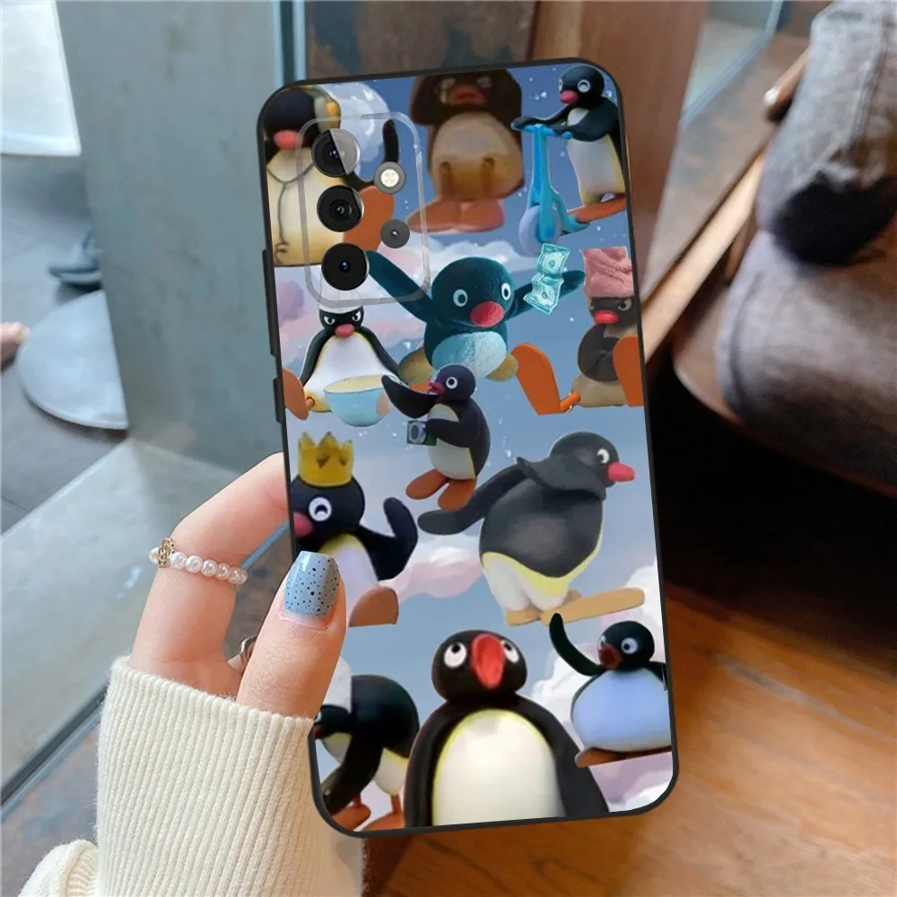 Cartoon Pingu Penguin  Phone Case For SamsungS24,23,22,21,S20 Ultra Pro 10,S30Plus,S9,20lite Ultra Black Cover