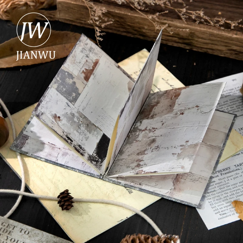 

JIANWU Life Diary Series Vintage Pattern Landscape Collage Scrapbooking Material Paper Creative DIY Junk Journal Stationery