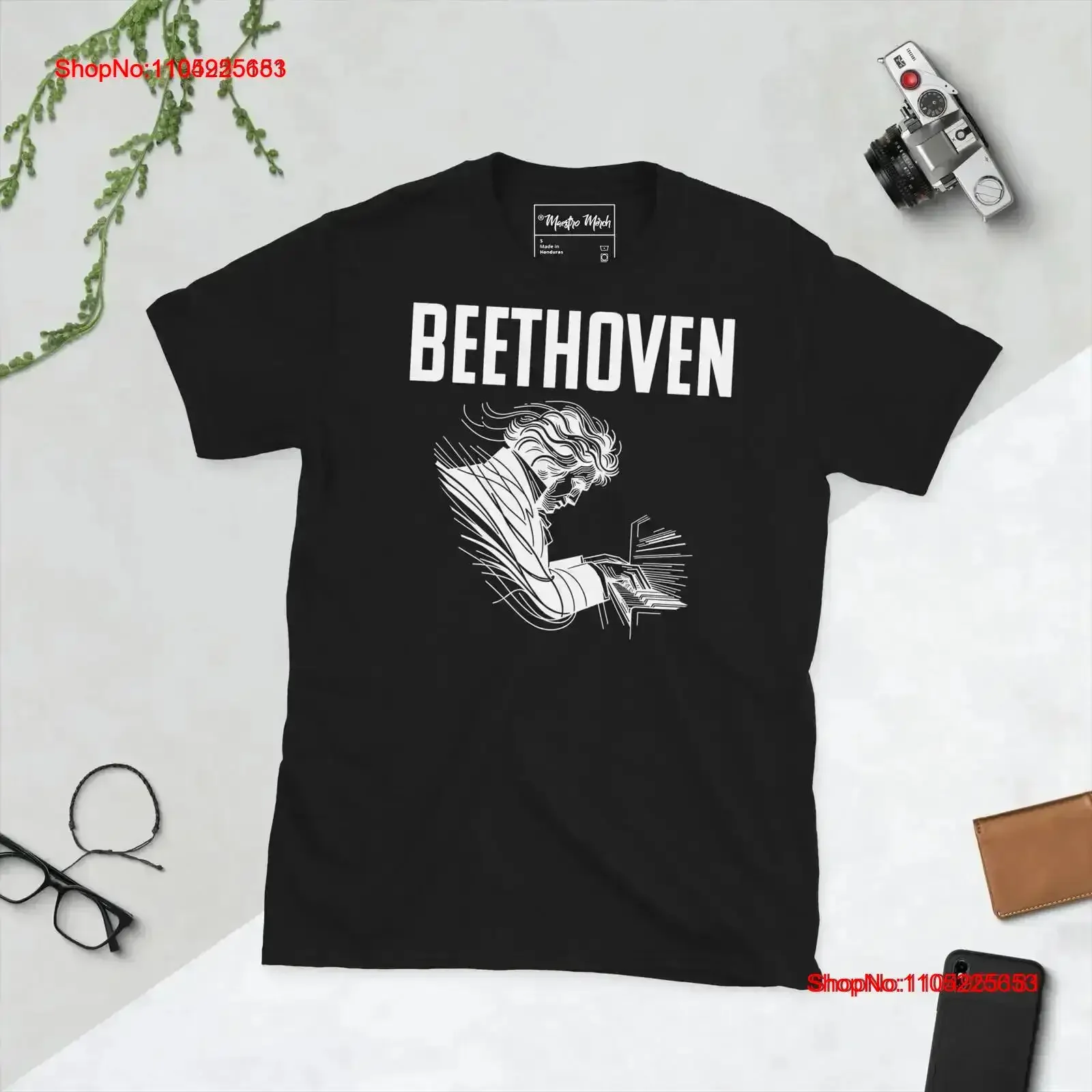 

Beethoven T Shirt Classic Composer Music Lover vintage Washed Comfortable Casual Breathable Top For Everyday Wear Versatile