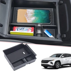Center Console Organizer for 2022 2023 2024 Hyundai Tucson Limited and Tucson Hybrid Accessories, Push Button Transmission Only