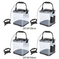 Fishing Bucket Transparent EVA Water Container for Fishing Gardening Outdoor