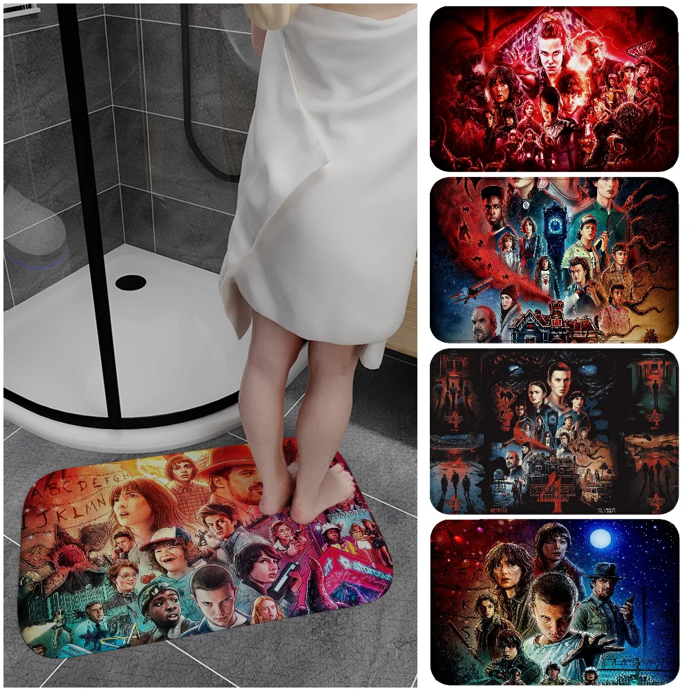 Stranger Things Bath Mat Kids Room Bedroom Decoration Balcony Anti-Slip Doormat Living Room Alfombra