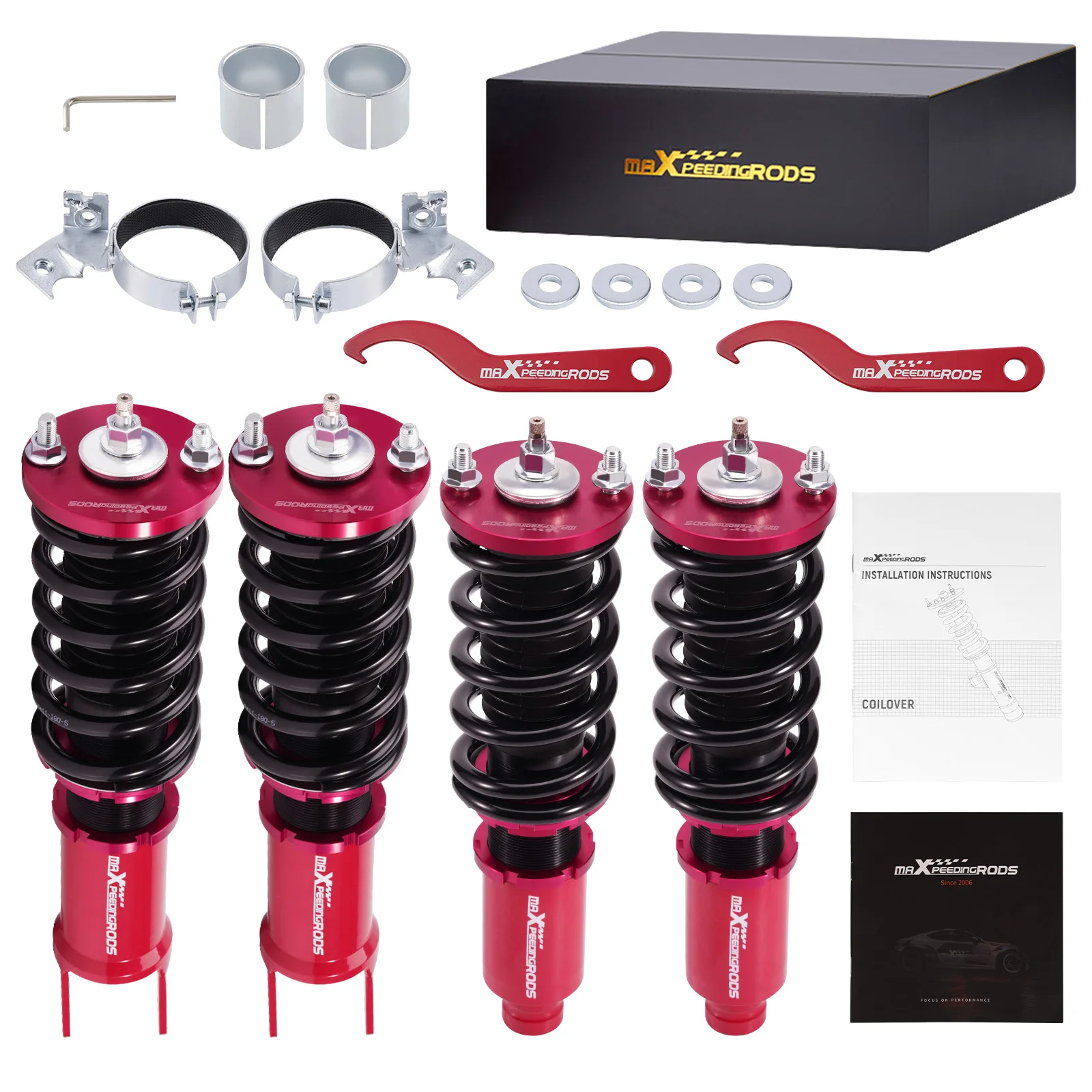 Coilovers 24 Click Damper Kit for Honda Civic 92-00 EG EJ EH Integra DC DB 94-01 Spring Struts Suspension Shock Absorber Struts