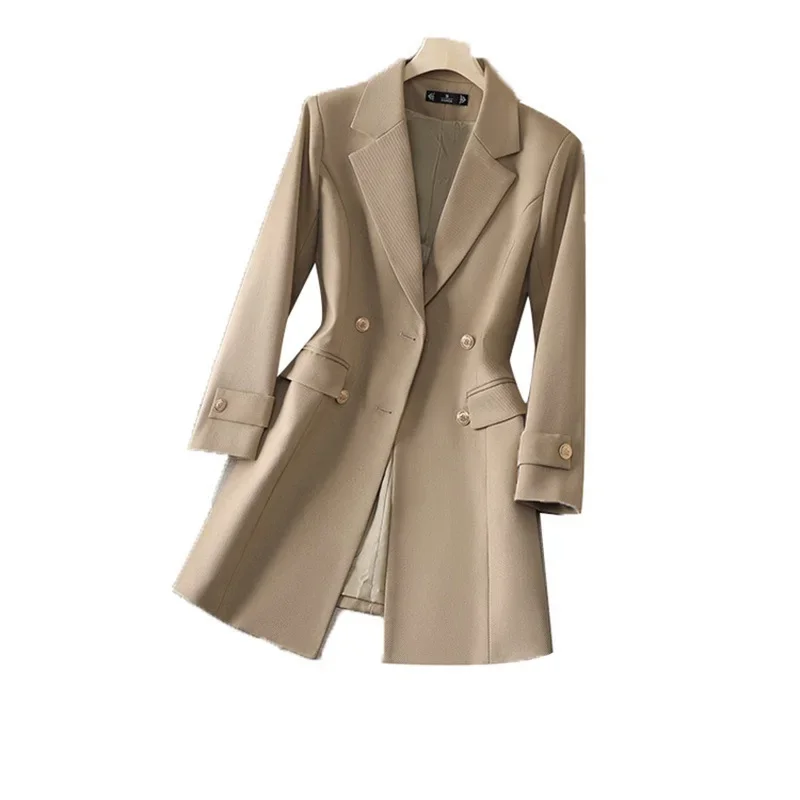 Lange Frauen Anzüge 1 Stück Blazer Jacke weibliche Frühling Büro Dame Business Arbeit tragen Mode Mädchen Mantel Hochzeit Smoking Ballkleid