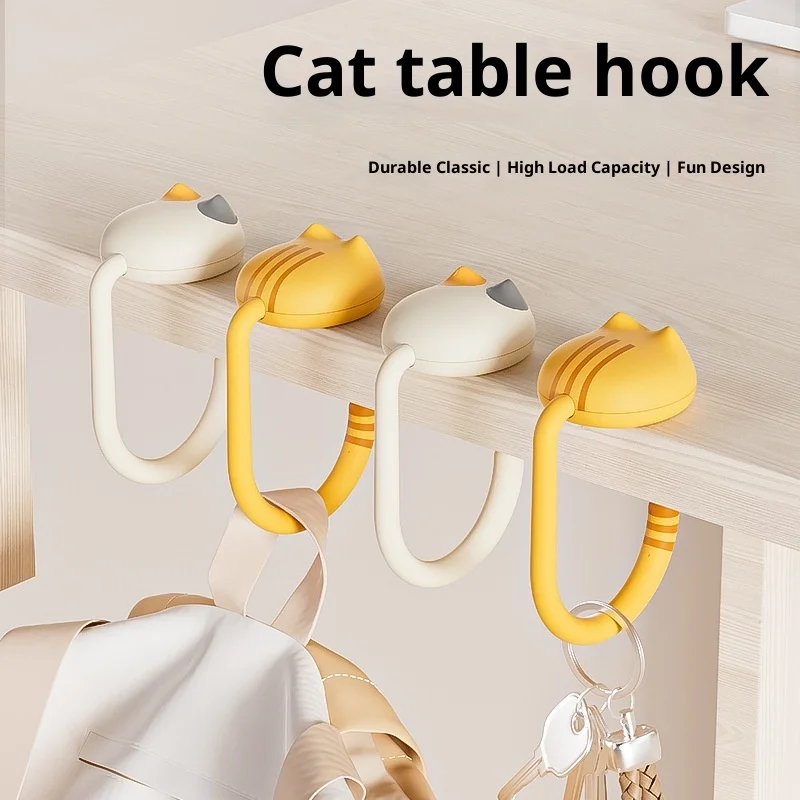 

Cat Backpack Hook Desk Edge No-Drilling Table Hook Dormitory Clothes Hanger Backpack Special Desktop Office Desk