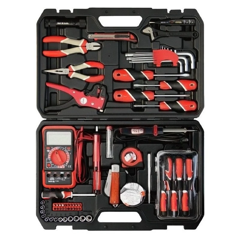 Telecommunications tool set with meter Electrical and electronic network maintenance Hardware toolbox combination
