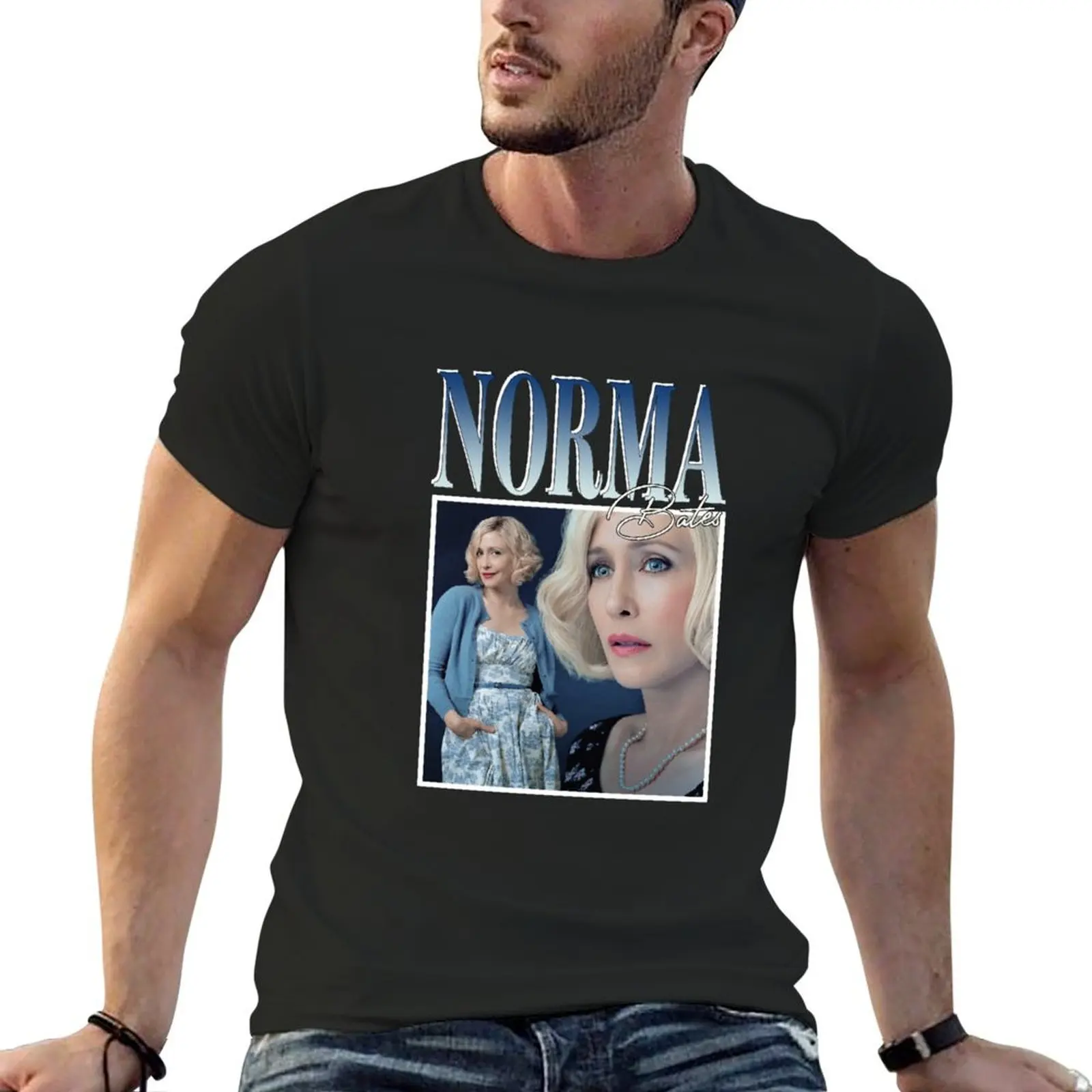 Norma Bates T-Shirt animal prinfor boys vintage customs Short sleeve tee men