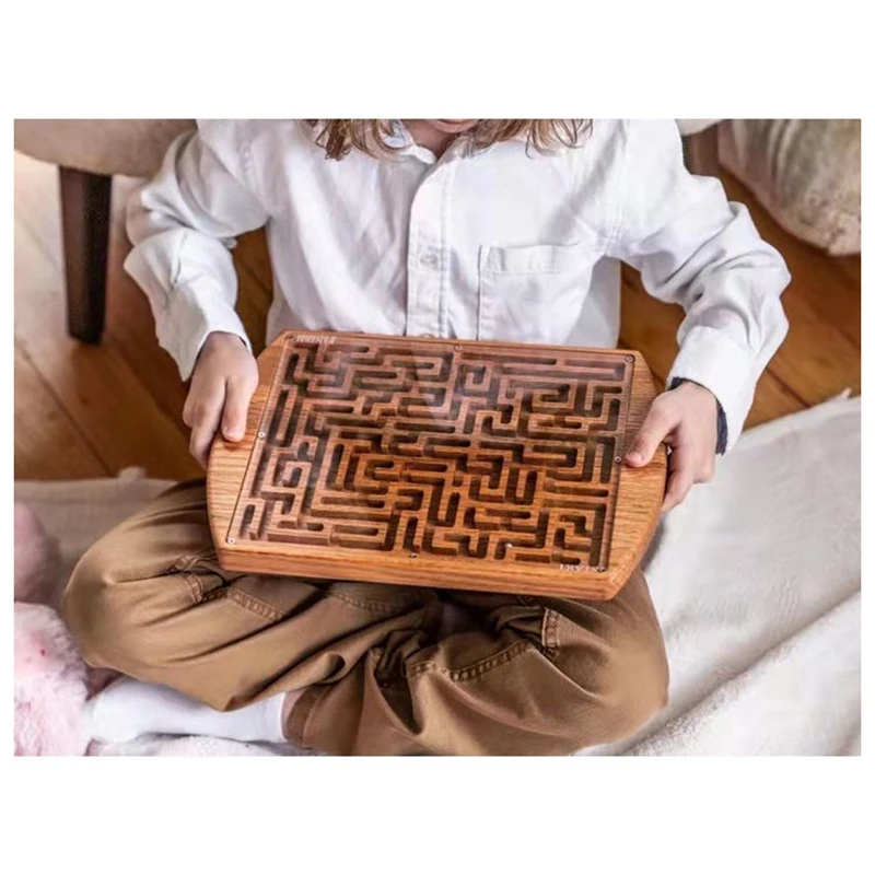 Wooden Maze Game, Challenge Game Lovers, Children's Gift, Table Activity 3D Maze Ball