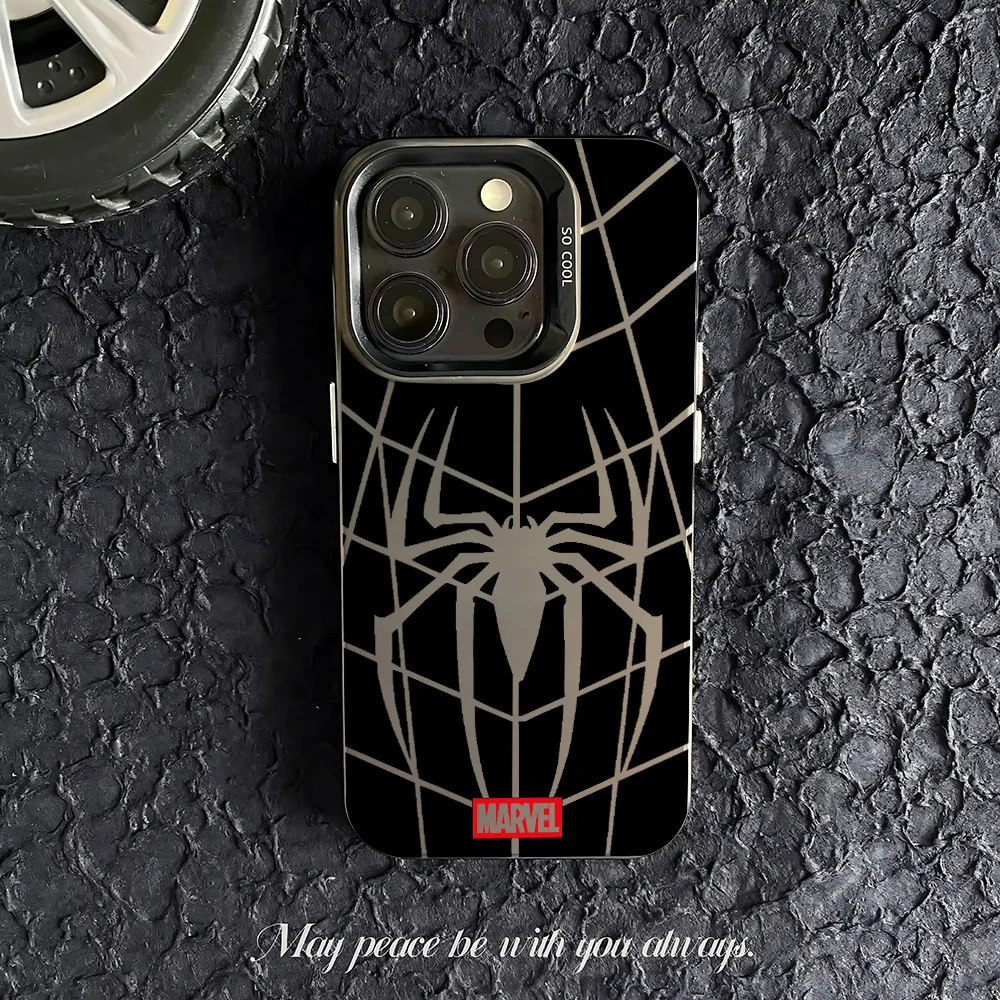 Coole S-SpiderS-Mans Masken Handyhülle für iPhone 17 17e 16e 16 15 14 13 12 11 mini Pro Max XR Air Plus – Sturzsichere, matte Rückseite