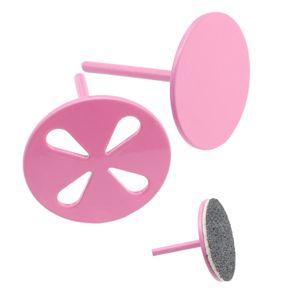 1 Stück rosarot beschichtete 25-mm-Nagelschleifscheibe, 2,35-mm-Schaft aus Edelstahl für Maniküre und Pediküre