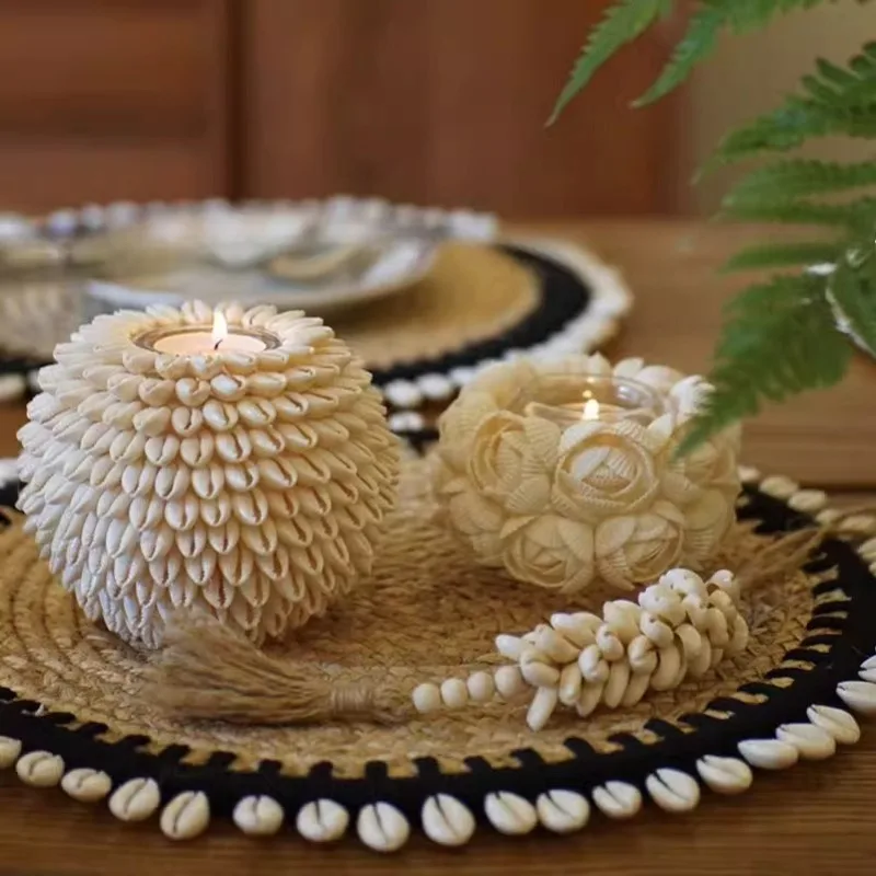 bougeoir-en-coquillage-fait-a-la-main-pour-piece-maitresse-de-mariage-sur-la-plage-decoration-naturelle-de-la-maison-affichage-de-table-d'hotel-et-de-restaurant