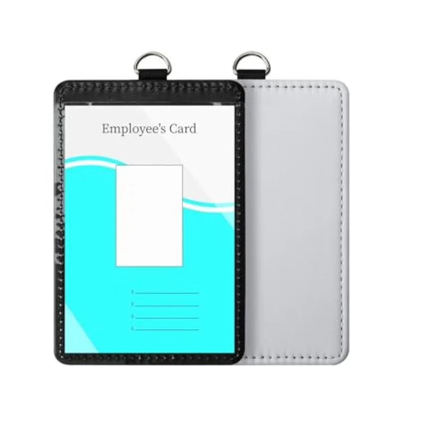 

30 Pack Sublimation Blanks Bulk Pu Leather ID Badge Holder Heat Transfer Print Vertical ID Card Holders for Badges Buddy Waterp