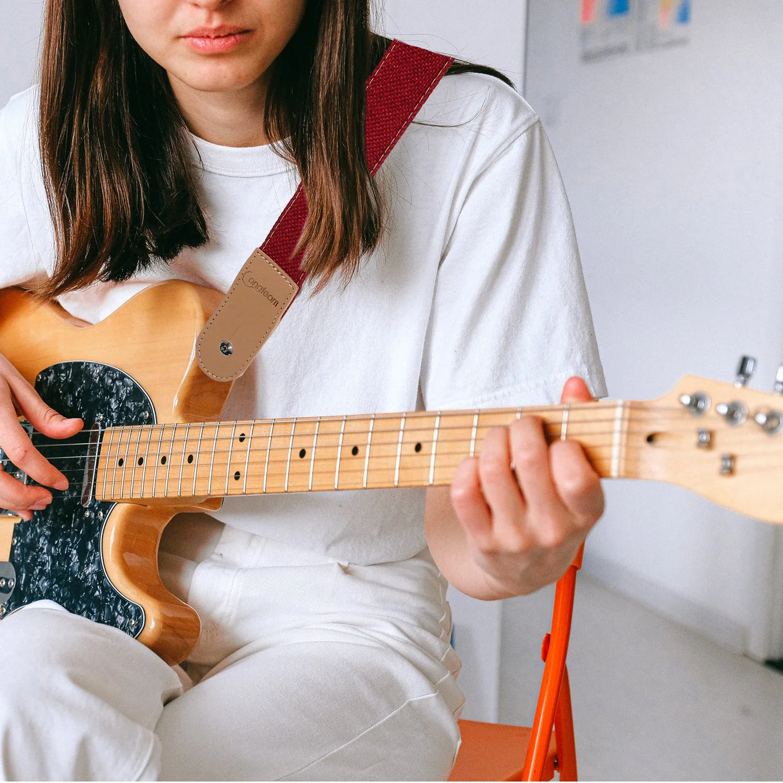 

Ukulele Strap Cotton Linen Ends Strong Durability Adjustable Length Guitar Belts Perfect Size Musical Instruments
