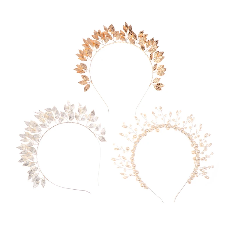 金色の金属の葉のヘッドバンド,王冠,ティアラ,頭飾り,ローマの女神,ギリシャの髪のジュエリー,花嫁の結婚式のアクセサリー