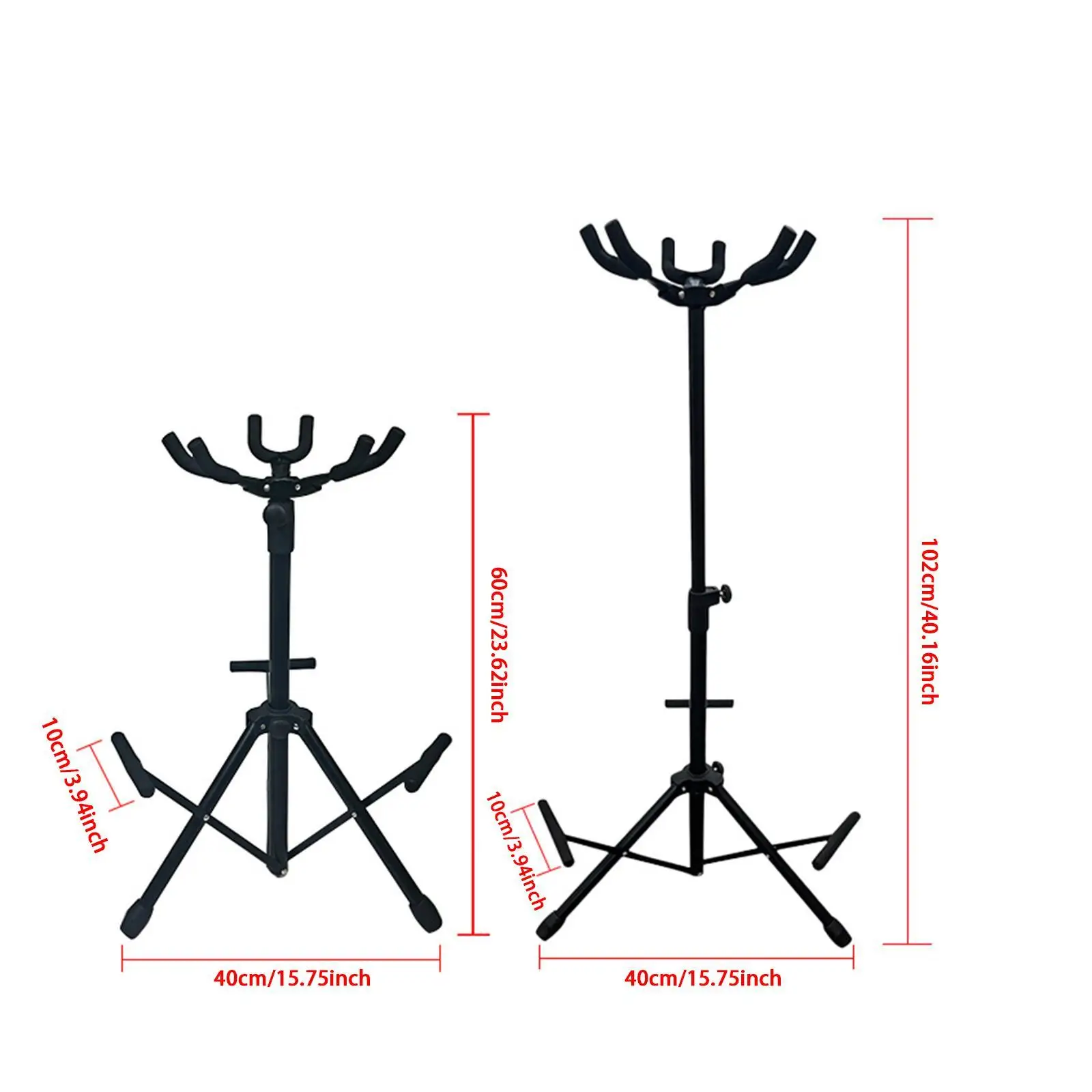Triple ผู้ถือกีตาร์ขาตั้งกีตาร์เหล็กแบบพกพากีตาร์ชั้นวางผู้ถือเชลโล