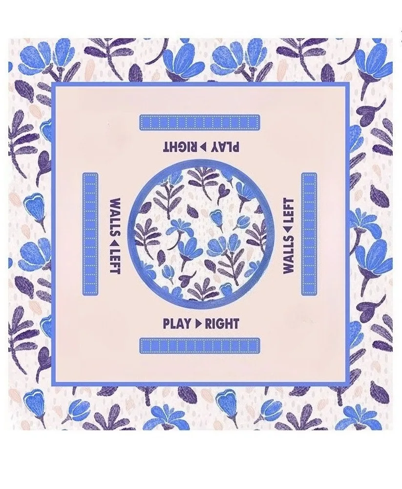 

Texas Holdem Poker Mat 70x70cm Rubber Mahjong Table Cover Non Slip Surface for Card Games Casino Night