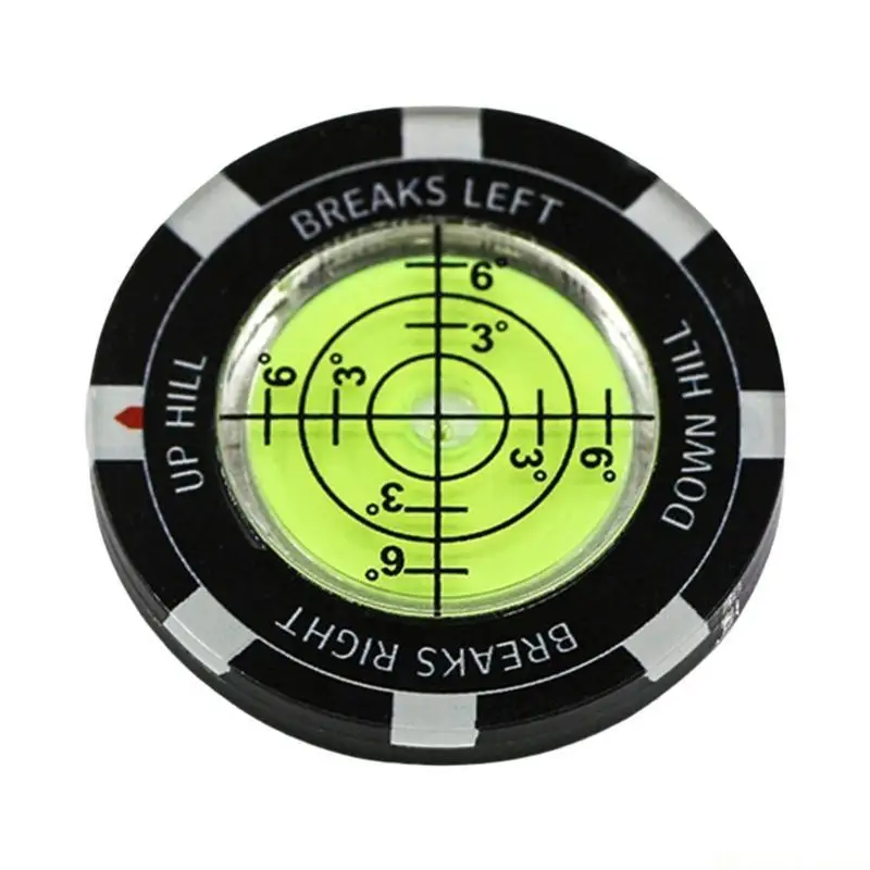 

31BE Golfs Green Reader Putt Golfball Marker Golfs Putting Aid Round Bubble Levels High Reader Easy to Use