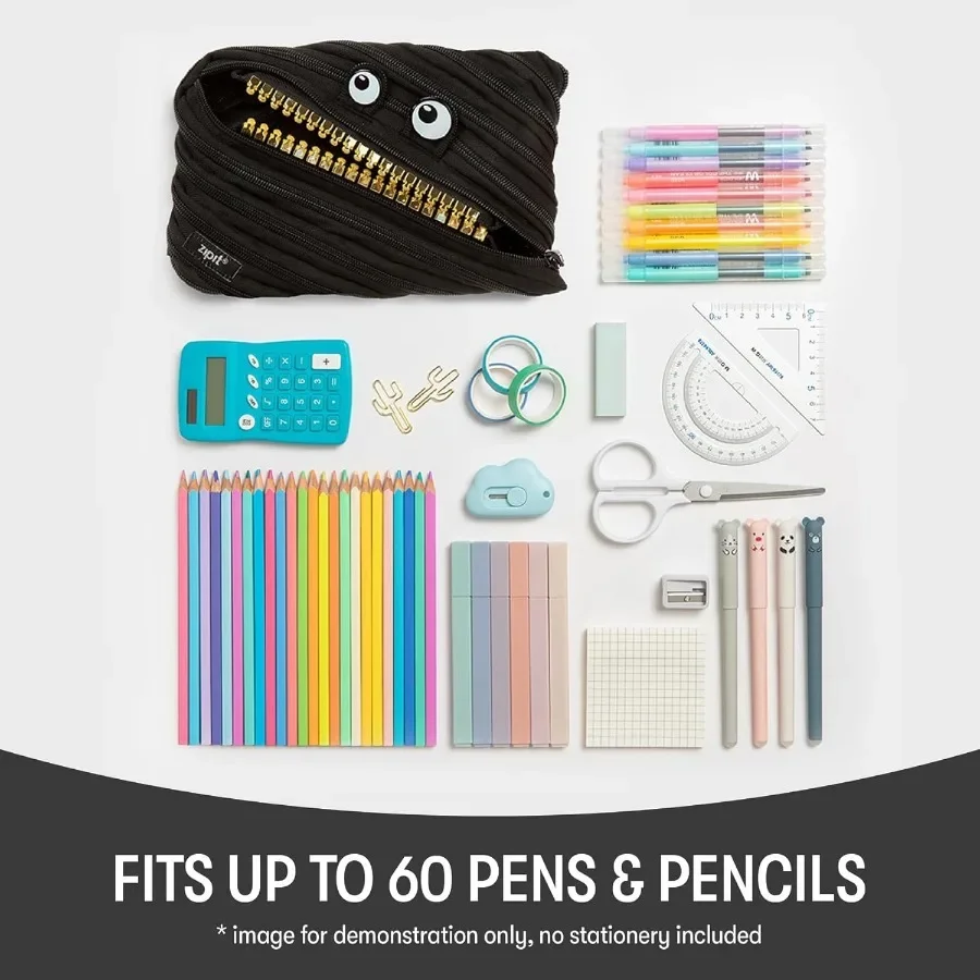 子供用大型ペンケース 男の子 女の子用、複数のポケット付きの大きな学校・大学用品オーガナイザー、ペン、マーカー、クレヨン用