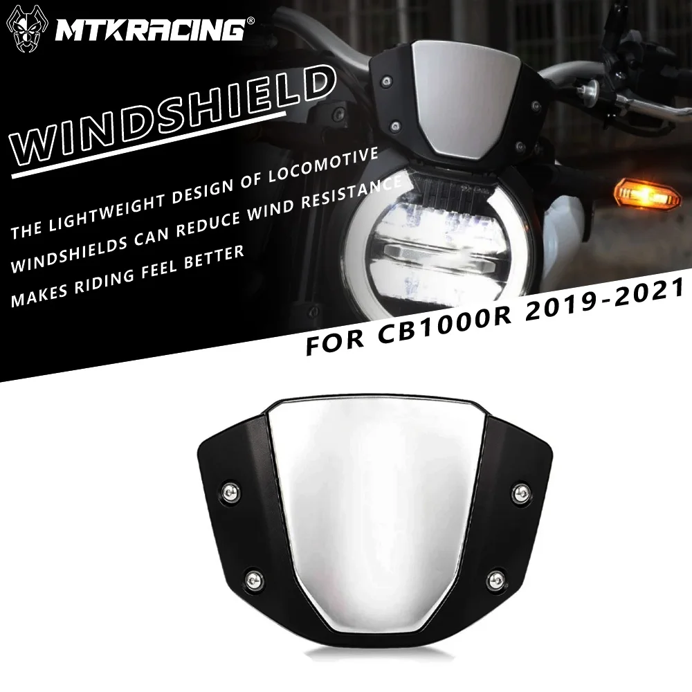 

MTKRACING Windshield For HONDA CB1000R 2019-2021 cb1000r Motorcycle Windscreen Deflector Extention Kit Windshield Fairing