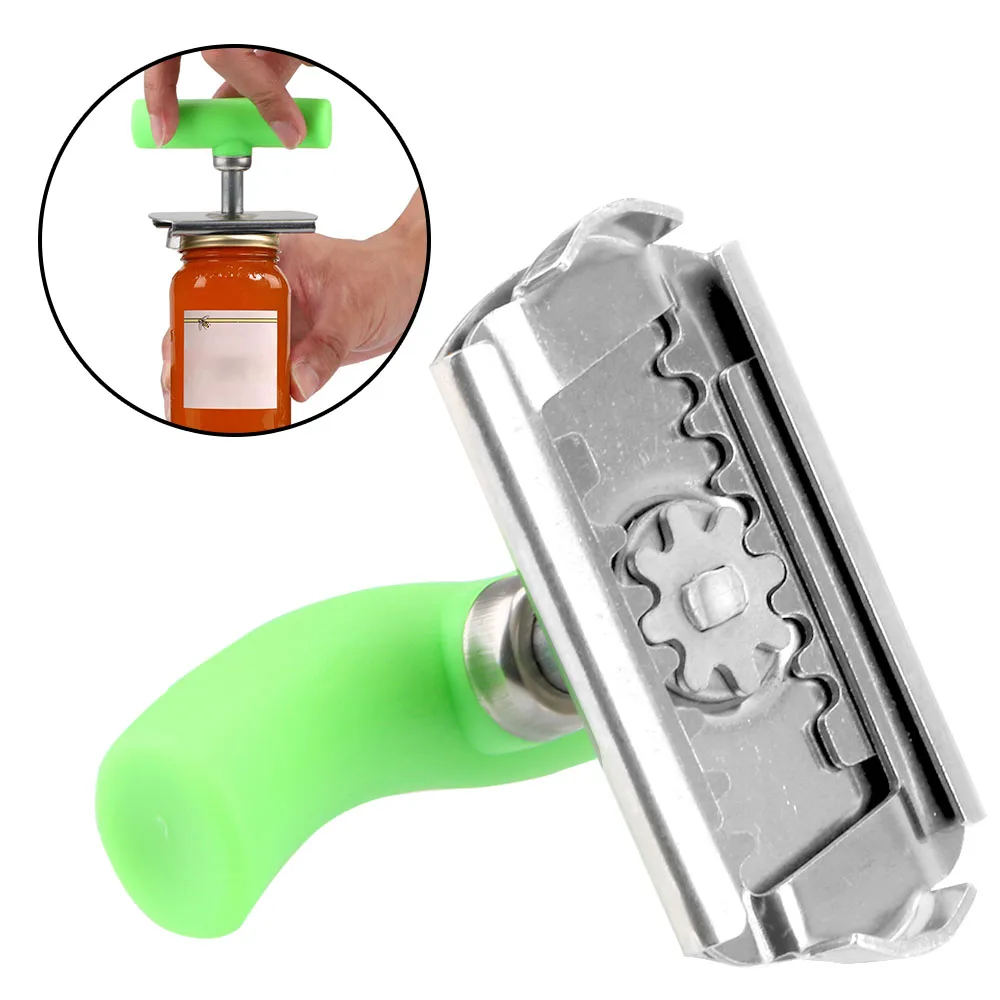 Can Bottle Jar Opener Adjustable Labor-saving Stainless Steel Unscrew Tool 1-4 inches Lid Twist Off