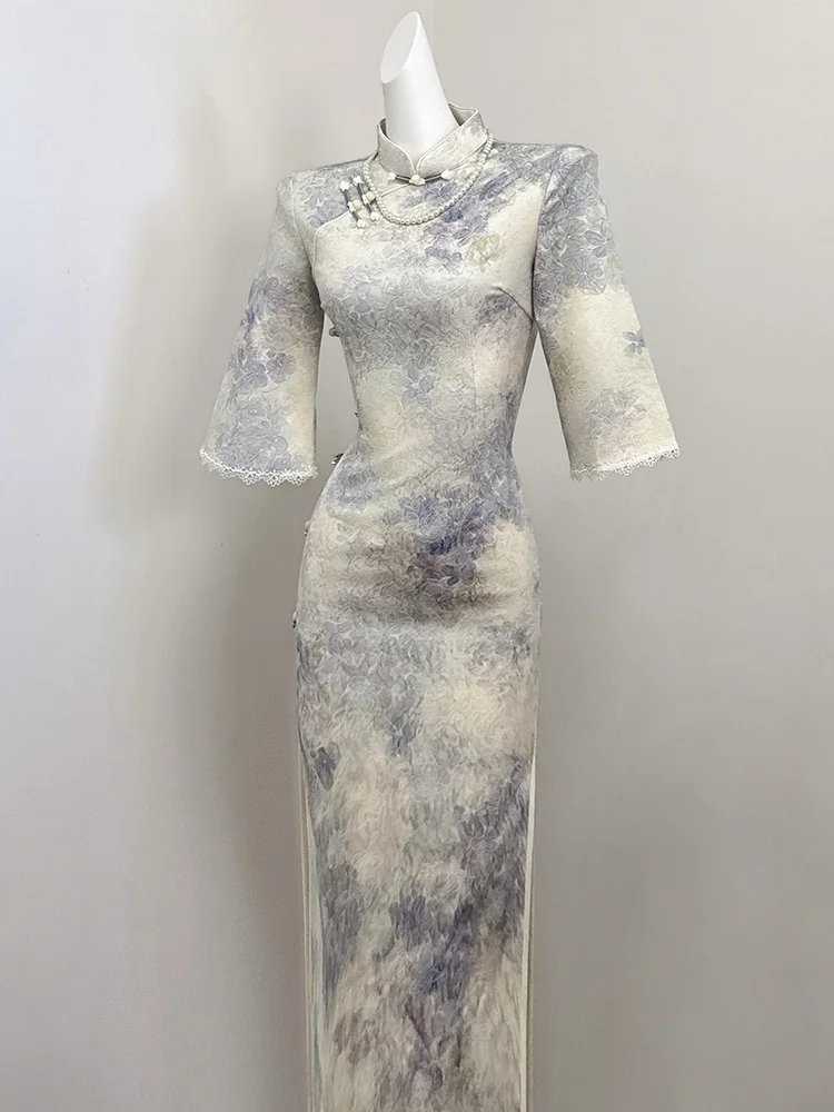 ele-new-chinese-sle-dr-con-pizzo-e-grandi-sves-per-l'uso-quotidiano-stagione-autunno-inverno-fibra-di-poliestere