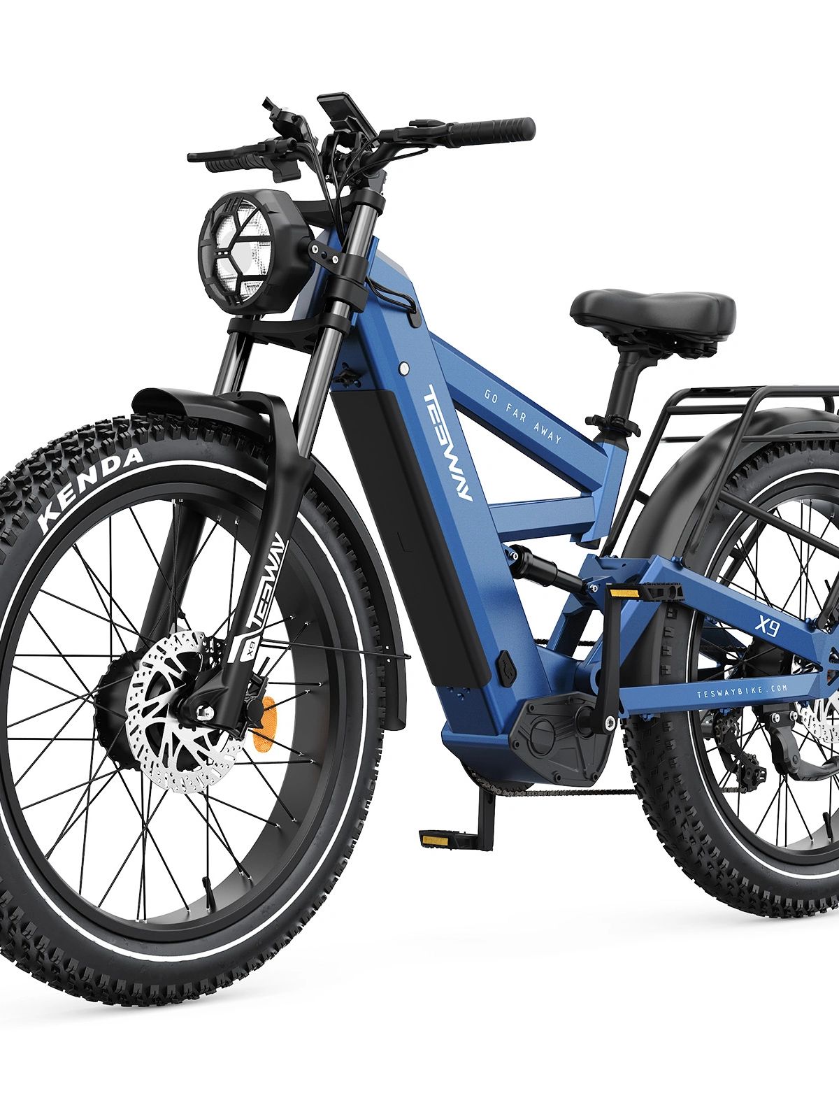AliExpress NONE TESWAY X9 Ultra Dual Drive Electric Bike, Peak 4000W Geared Brushless Motor, 60V 30AH Samsung Battery, 43MPH Max Speed, 120Miles Long Range, 26"×4.0" Kenda Fat Tire, 4-Piston Hydraulic Brake All