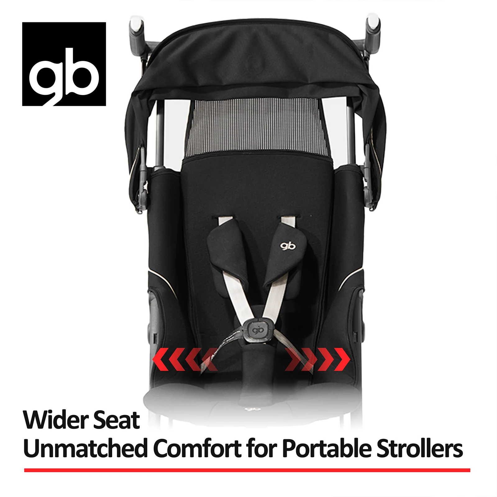gb Pockit 3H Baby-Steoller (einschließlich kostenloser Armlehne), All-Terrain, leichter Kinderwagen, reisefreundlich